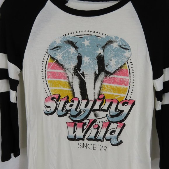 🌹4 for $20🌹 Rebellious One Very Soft 3/4 Sleeve Shirt Sz. XS - Picture 2 of 7